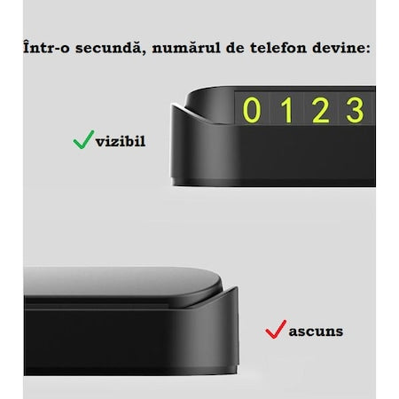 Suport Afisaj Numar Telefon Parcare Temporara Din Plastic Cu Inchidere - EPLUS.uno